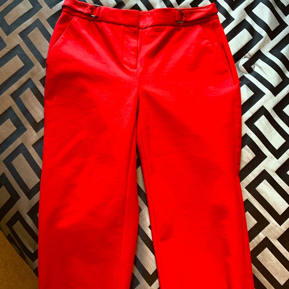Red Crop Pants